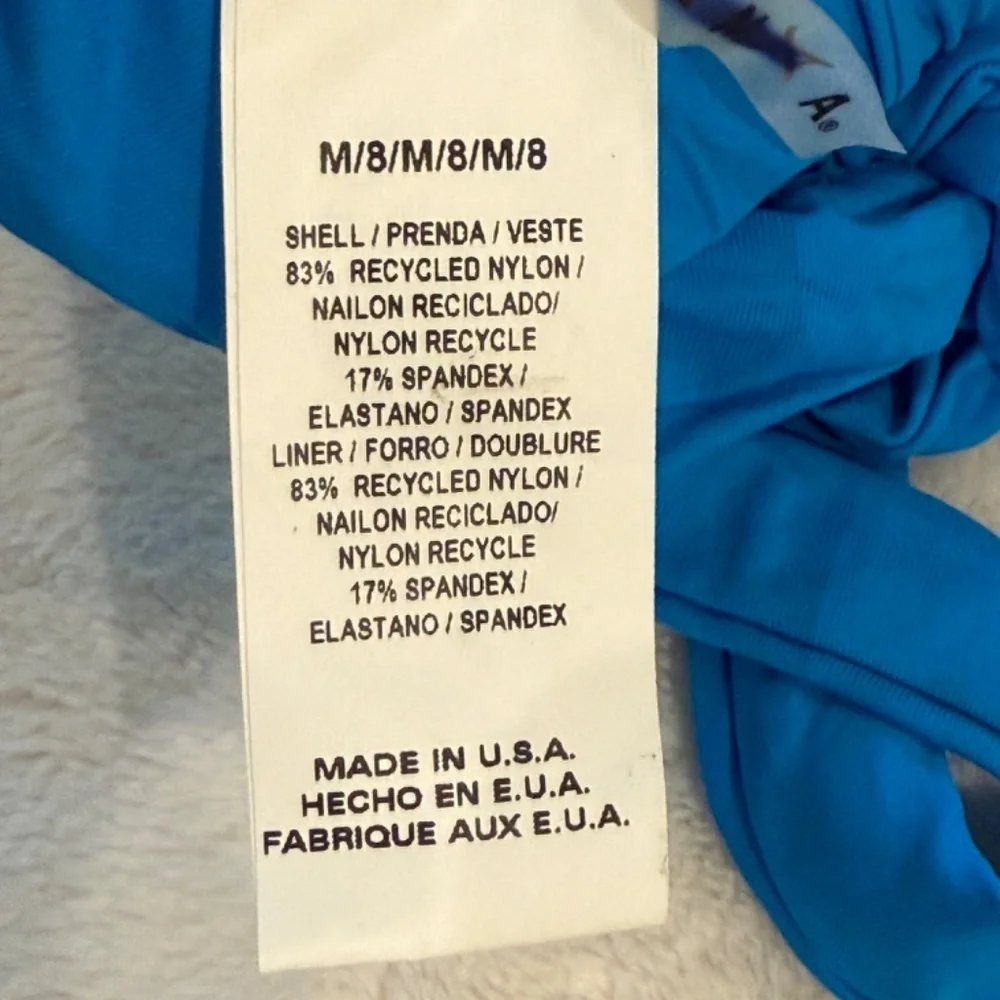 New Vitamin A Zuri Bralette in Cerulean Blue Bikini Top 31477